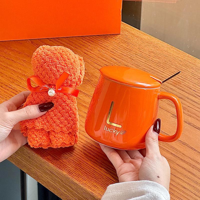 55° Constant Temperature Coffee Warmer - Year of the Horse Gift Set with Logo Towel