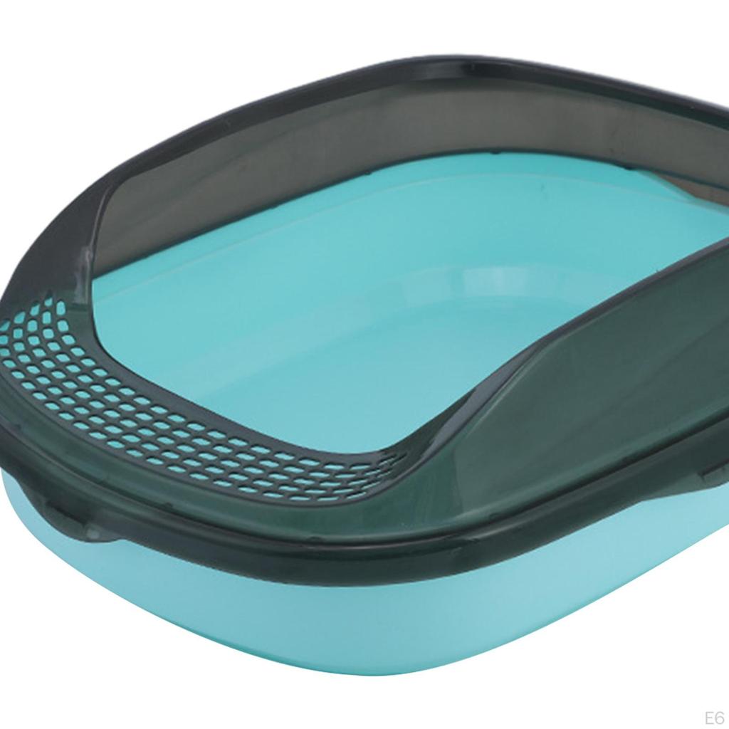 Cat Litter Box Kitten Pan Toilet Open Potty Bedpan Top Pet Tray