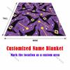 Wizard Hat Print Blanket Warm Soft Fluffy Kids and Adults Sofa Bed Throw Blanket Suitable Home Travel Camping Luxury Gifts