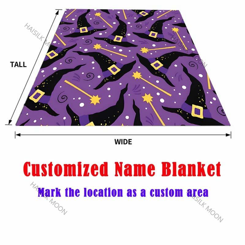 Wizard Hat Print Blanket Warm Soft Fluffy Kids and Adults Sofa Bed Throw Blanket Suitable Home Travel Camping Luxury Gifts