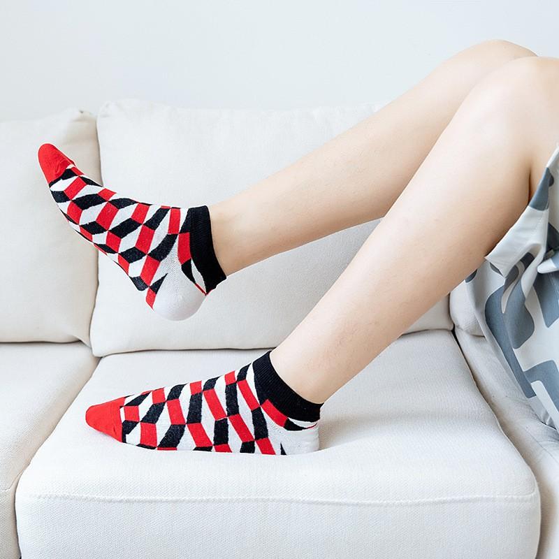 Mens Thin Boat Socks Womens Striped Cotton Ankle Breathable Sweat Absorbent Casual Fall