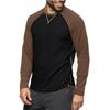 Men'S Button Up Long Sleeved Fashionable Casual Sports Top