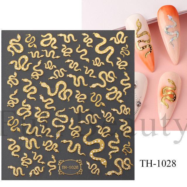 Nail Art Sticker Diablo Series European And American Halloween Laser Spider Scorpion Thin Fortitude Back Glue Nail Sticker