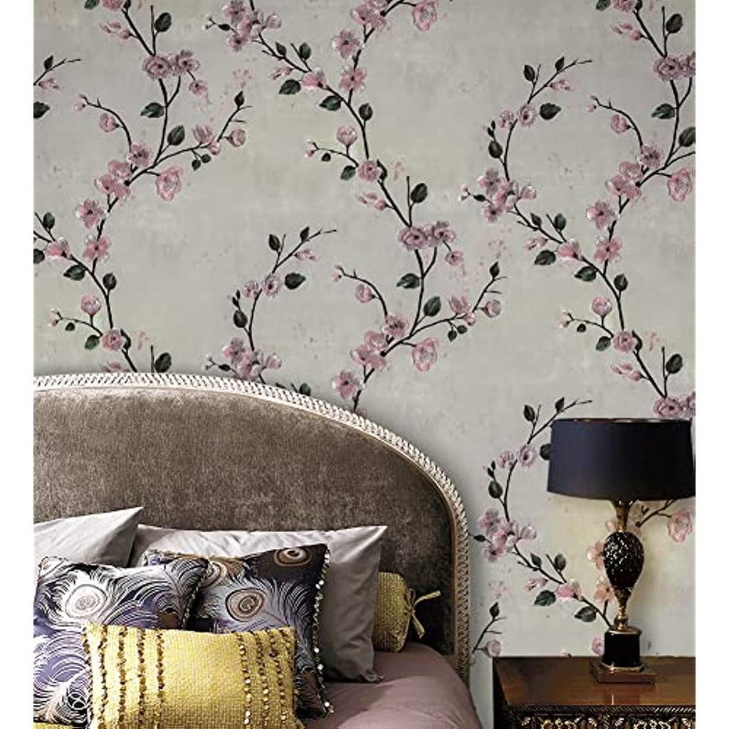 Blumen Schäl- und Klebe-Wandverkleidung Rosa Pflaumenblüte Abnehmbares Selbstklebendes Kontaktpapier Schubladenregal-Auskleidung Vinylfolie Zur Dekoration