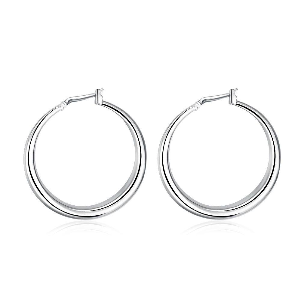 European and American Women's Three-dimensional Round Circle Earrings with Ear Hooks