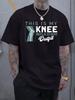"This Is My Knee Replacement Outfit" Graphic Tee - Light Gray Casual Summer T-shirt
