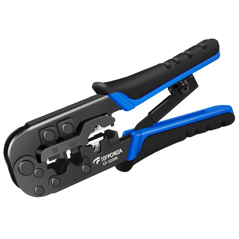 TOPFORZA CP-3209R Multi-Function Ratchet Network Crimper