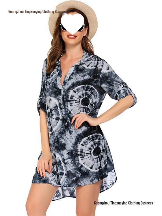 European & American Women's Swimwear Beach Cover-up Shirt and Bikini Beach Skirt