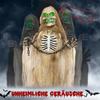 6' Hanging Skeleton Ghost Halloween Animatronic, with Glowing Eyes and Chest