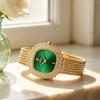 YaLaLuSi Luxury women's quartz watch featuring a sparkling crystal bezel and sunray dial; available in multiple colors.