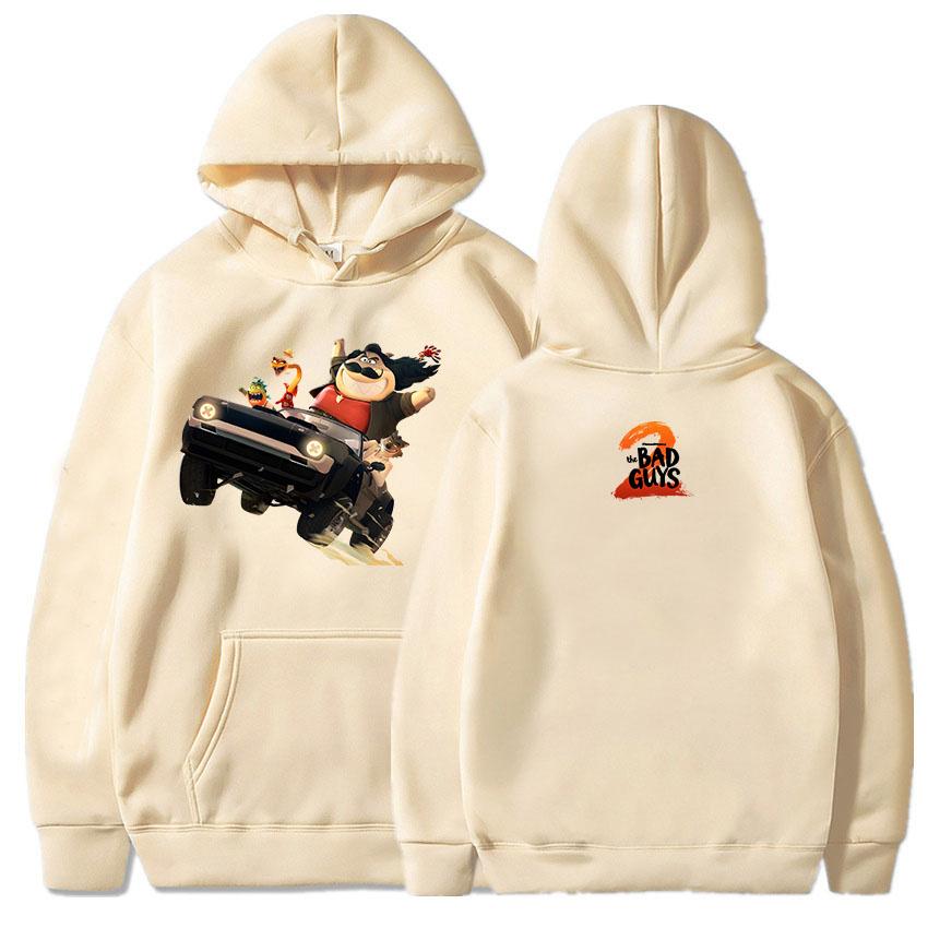 The Bad Guys 2 Hoodies Long Sleeve Hooded Sweatshirts Fleece Casual Women Pullovers Unisex Streetwear 2025 Movie Print Top