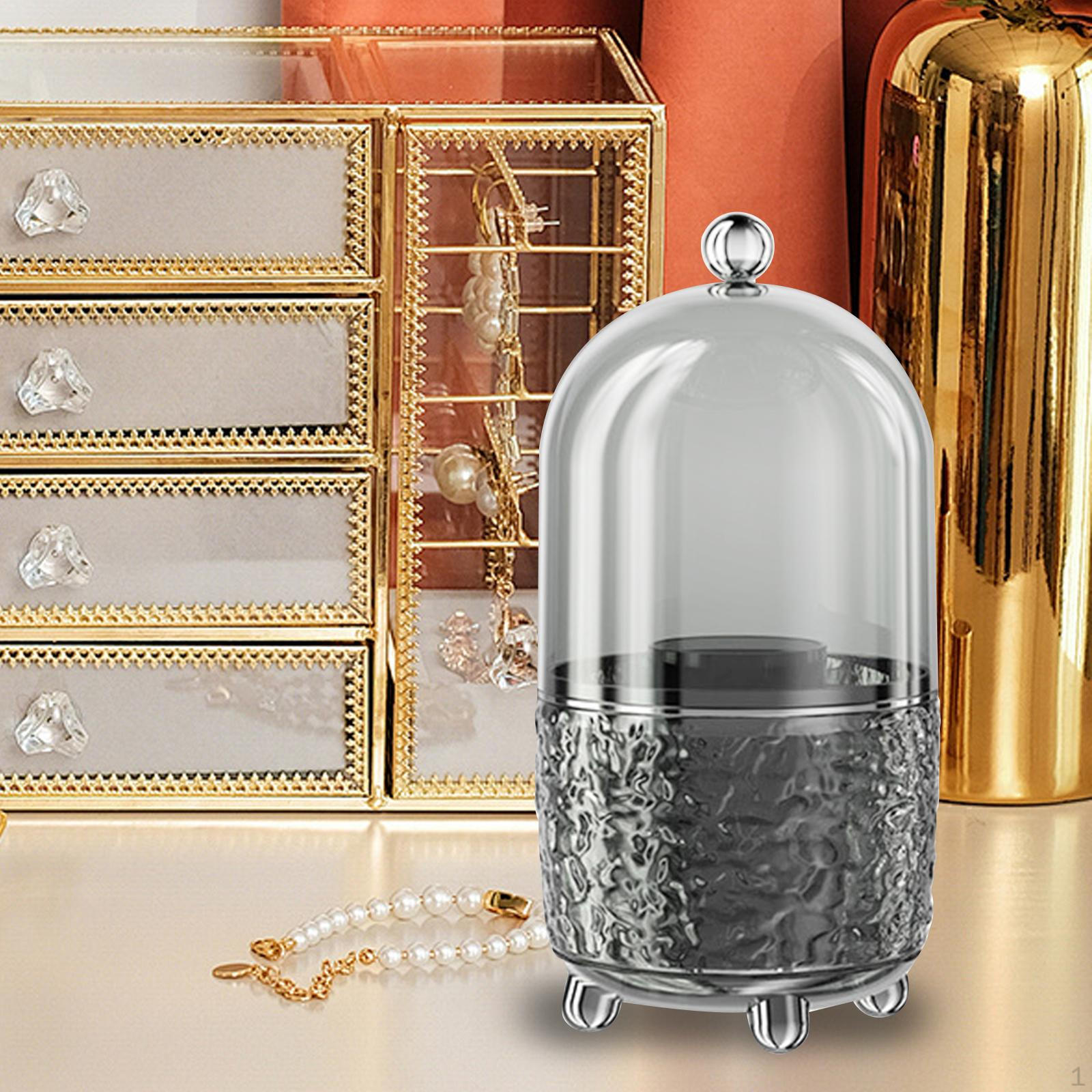 

Вращающийся на 360° держатель кистей для макияжа, органайзер, контейнер для хранения косметических кистей серый