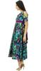 Bimba Women's Cotton Cold-Shoulder Long Dress With Pom Pom Chic Trendy