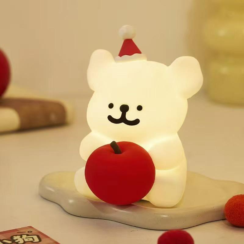 Kawaii Medvěd Panda Bubu A Dudu LED Silikonová Noční Lampa Roztomilé Kreslené Noční Světlo Dekorace Ložnice Obývací Pokoj Panenky Dárky