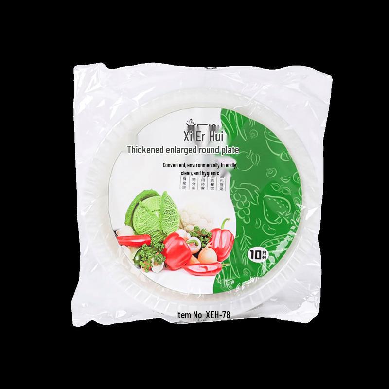 Transparent Disposable Round Plastic Plates
