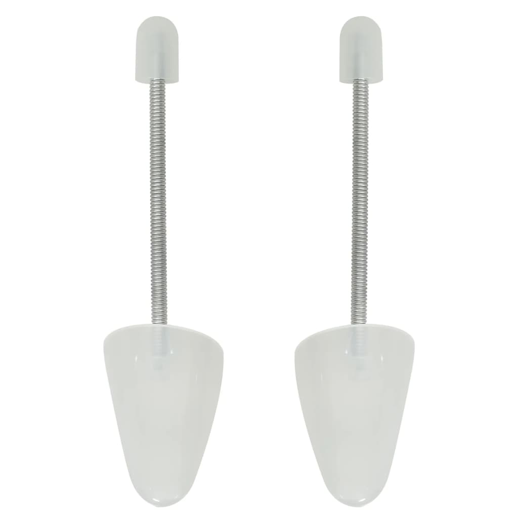 Vidaxl Shoe Trees, 5 Pairs, White, EU 35-38, Plastic