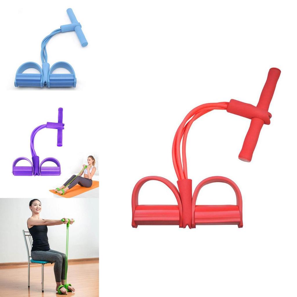 Durable Fitness Gum 4 Tube Resistance Bands For Effective Sit-up Pull Rope Exercises