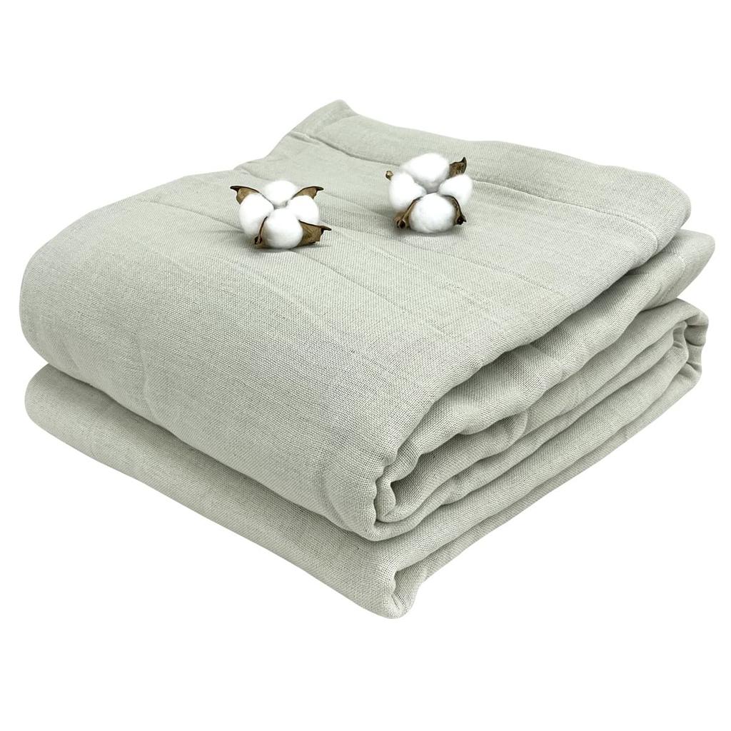 Rivere Gauze Single Soft Towel Summer Light Gray Blanket, 8-Layer Gauze, Size, 100% Cotton, Blanket, Blanket, Throw,