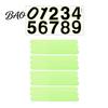 Glow in The Dark Adhesive Decals Number Stickers, Luminous Self-Adhesive House Numbers for Visible Green Light Mailbox Door Wall, Emergency Guide Home