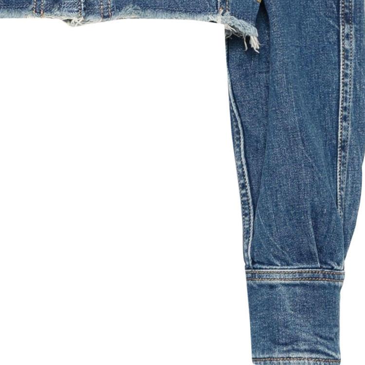 PINKO Spring Summer 2024 Commuter Casual Gradient Short Single-Breasted Pocket Denim Jacket Women jackets Blue 102944A1LQ-PJZ