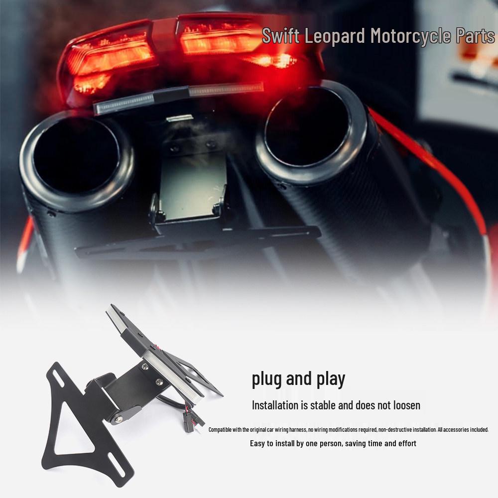 Ducati Hypermotard 950 Modified Tail License Holder with Turn Signals & Folding Brake Light