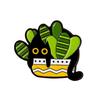 Enamel Brooch Cartoon Green Plant Cat Shape Lapel Pin Jackets Hats Sweatshirts School Bags Badge Outfit Accessory
