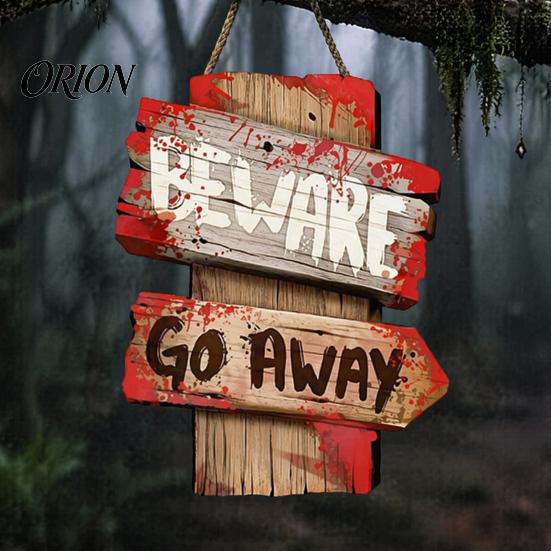Striking Halloween Visual Effects Decoration Hanging Sign, Festive Party Wooden Decorative Plaque, Easy Modern Room Decorations Hang Decor for Indoor