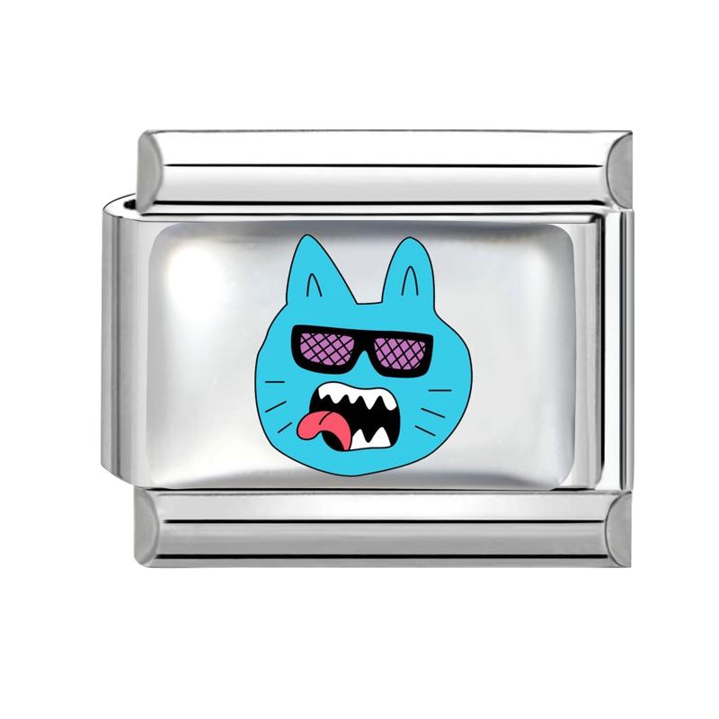 Creative Personalized DIY Cartoon Animals Series Charm Bracelet Lovely Fish Dog Cat Bead Fit 9mm Stainless Steel Bracelet Gift