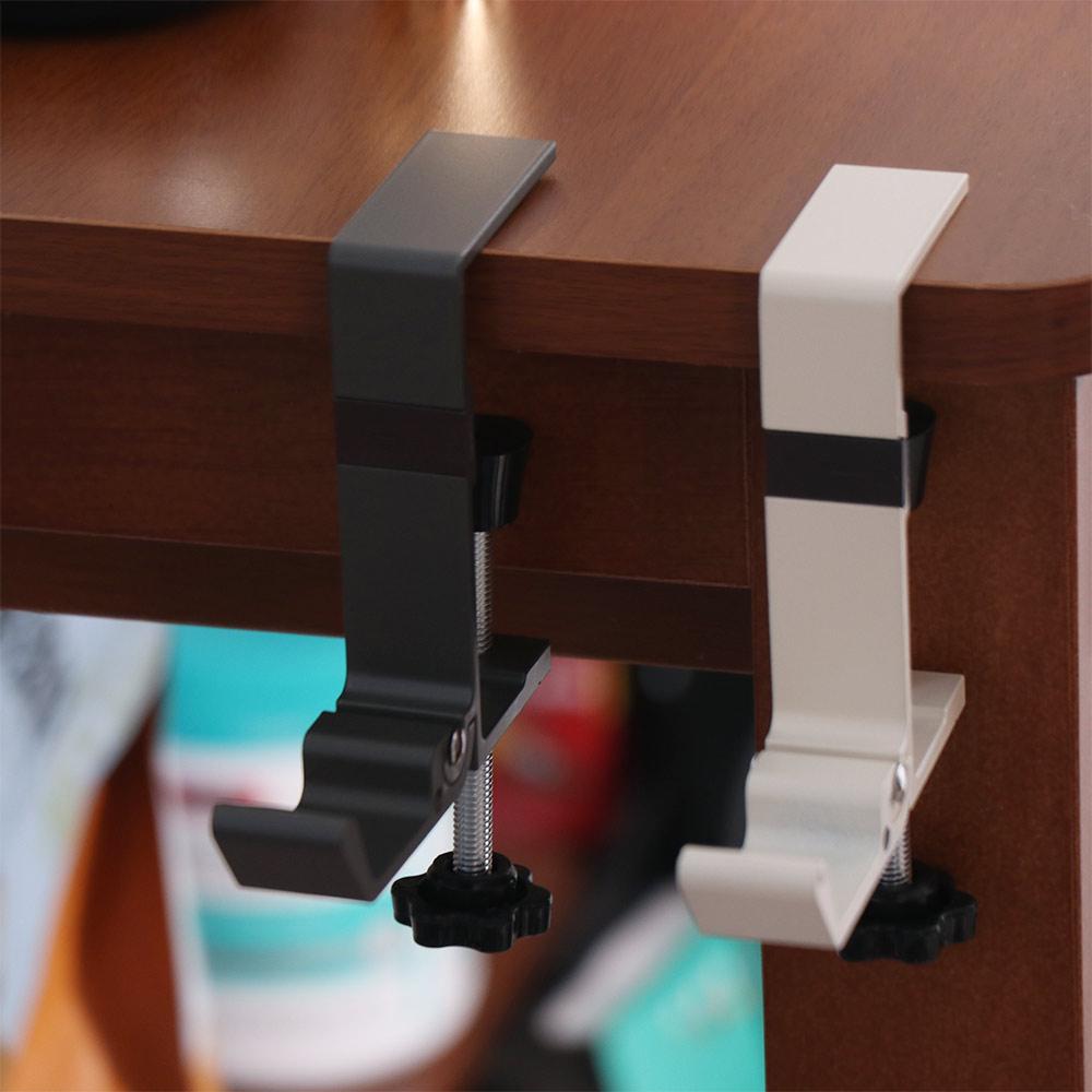 Adjustable Desk Edge Bag Hook Foldable Desk Headset Hanger Table Side Backpack Rack Office