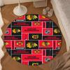 Chicago Hockey Round Rug for Livingroom,Bedroom, Palyroom, Chair Rug, Area rug, Circle Carpet, Large Size Decor Fan Christmas gift