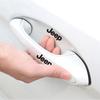 8Pcs Car Door Handle Rubber Sticker Decal Decals Accessories For Jeep Grand Cherokee Wrangler JK Gladiator Compass Renegade Patr