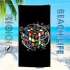 R-RubiksS C-CubeS Towel Textile Bathrobe Beach Quick-Drying Lightweight Portable Camping Swim Pool Travel