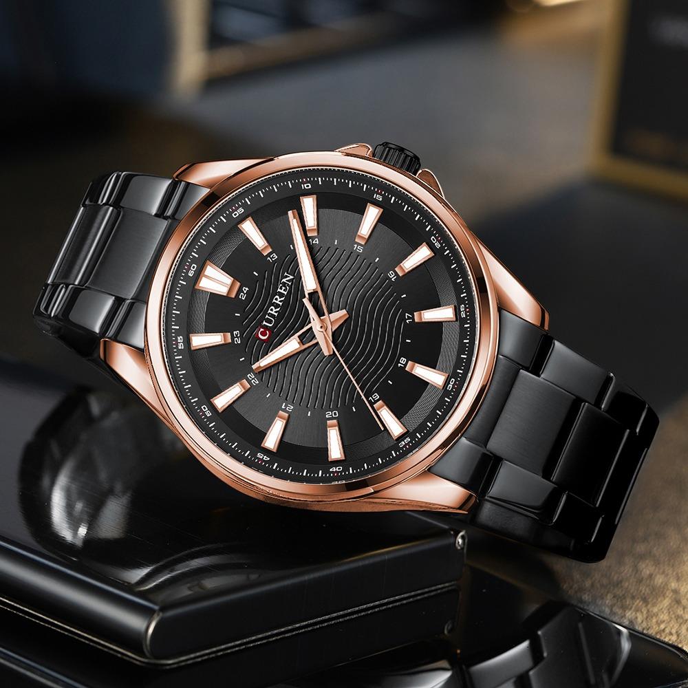CURREN Classic Simple Stainless Steel Quartz Wristwatches Fashion Brand Men's Watches With Luminous Hands