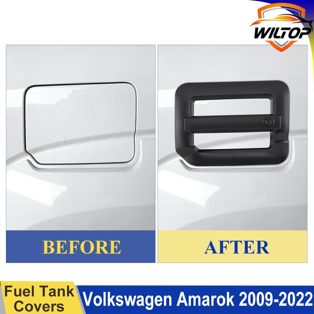 Kraftstofftankabdeckungen für Volkswagen Vw Amarok V6 2009-2025 Tankdeckel Zierleisten Schutzabdeckung ABS Mattschwarz Auto Exterieur Zubehör