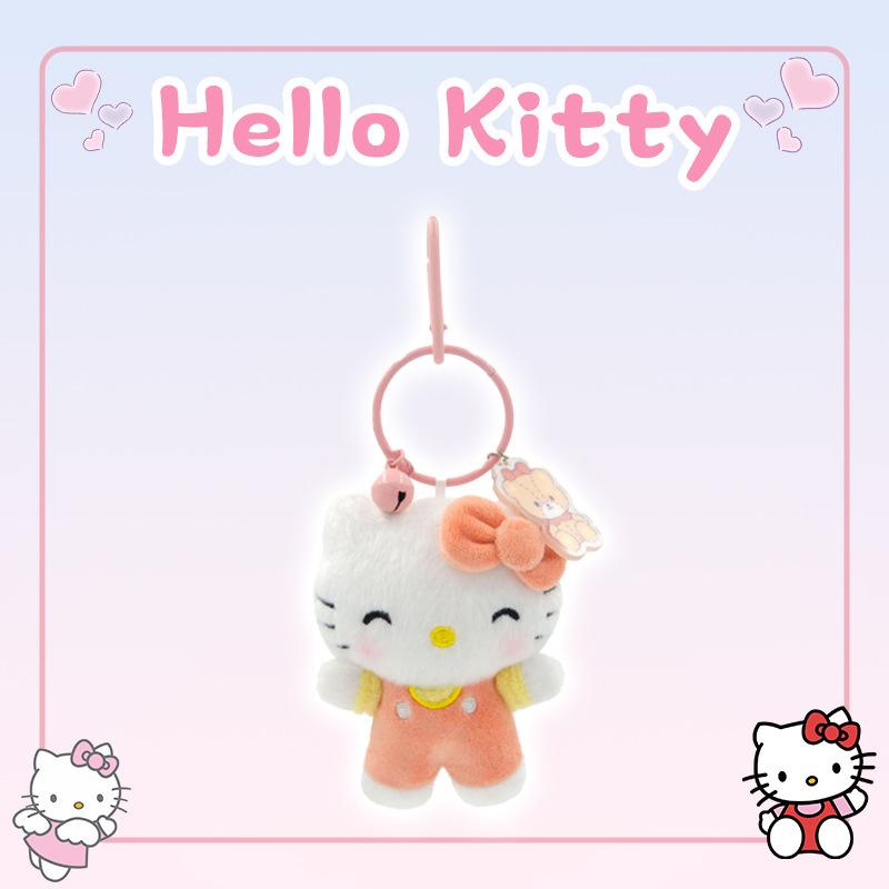10cm My Melody Kuromi Cinnamoroll Hello Kitty Cat Hangyodon Purin Dog Plush Toy Anime Stuffed Animals Keychains Pendant