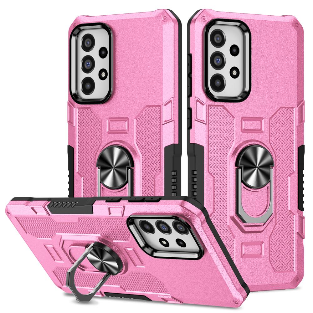 Stoßfeste Rüstungshülle für Samsung A73 A53 A33 5G A23 A13 Ringständer Telefon-Rückseite für Galaxy A04S A52S 5G A72 A32 4G