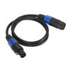 Professional Speaker Cable 3.3ft Long PVC Male Female Quick Twist Lock Amplifier Connection Cord for Amplifier Monitor