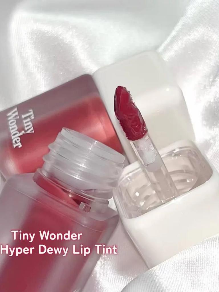 Tinywonder Mirror Lip Glaze Cherry Water Gloss Glass Lip High-End Women's Lip Glaze Long-Lasting and Shiny