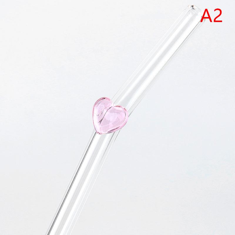 Heart Glass Straw Reusable Drinking Straws Cute Straw For Festival Party Wedding Cocktail Bar Beachs