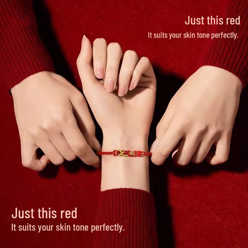 2025 Year of the Snake Zodiac Protection: Red String Bracelet for Snake, Pig, Tiger, Monkey