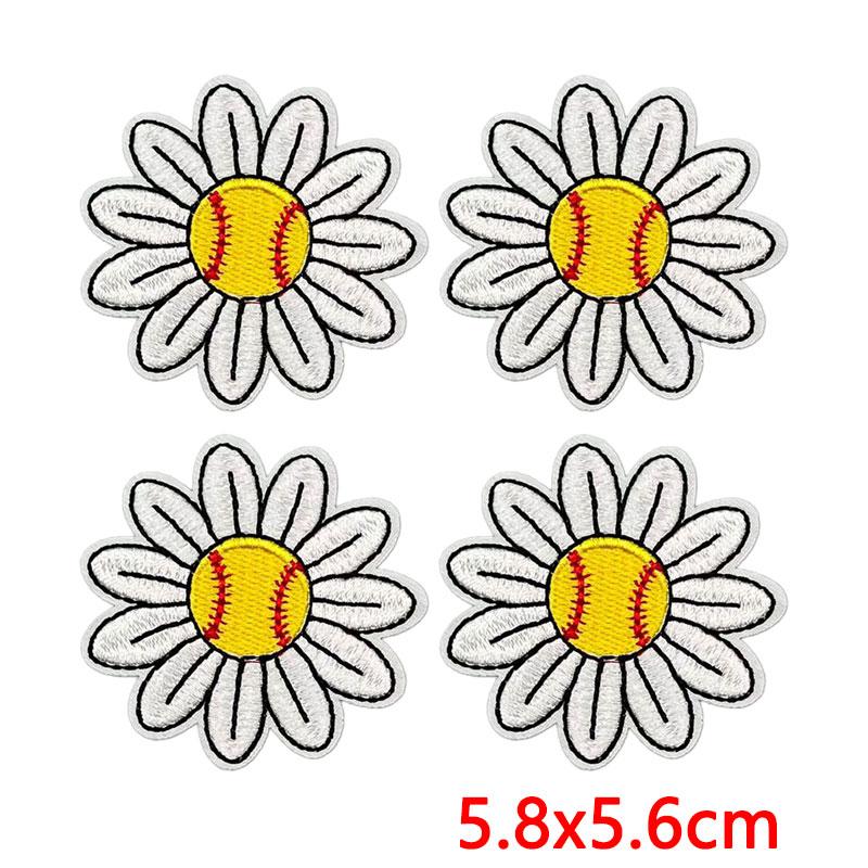 10PCS Softball Themed Iron On Patches, Softball Bow & Unicorn Embroidery Patches, Patches for Clothing DIY Decoration