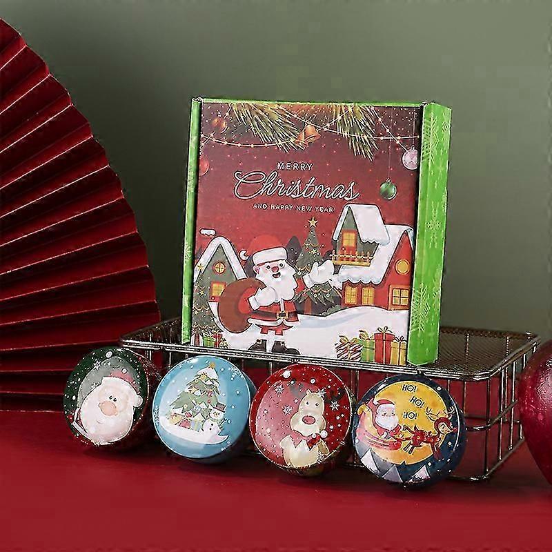 4Pcs Scented Candles Set, Christmas Aromatherapy Candle Set Made from Soy for Birthday, Christmas Decorations, Ideal Christmas Gifts