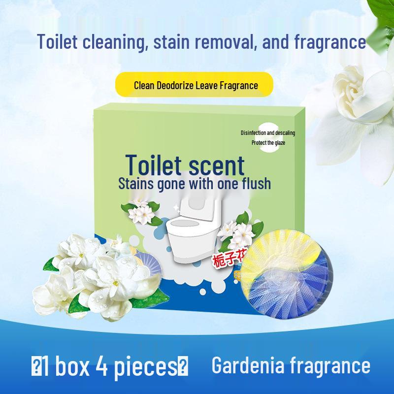 Gardenia Bicolor Blue Bubble Toilet Cleaner & Air Freshener - Long-Lasting Fragrance