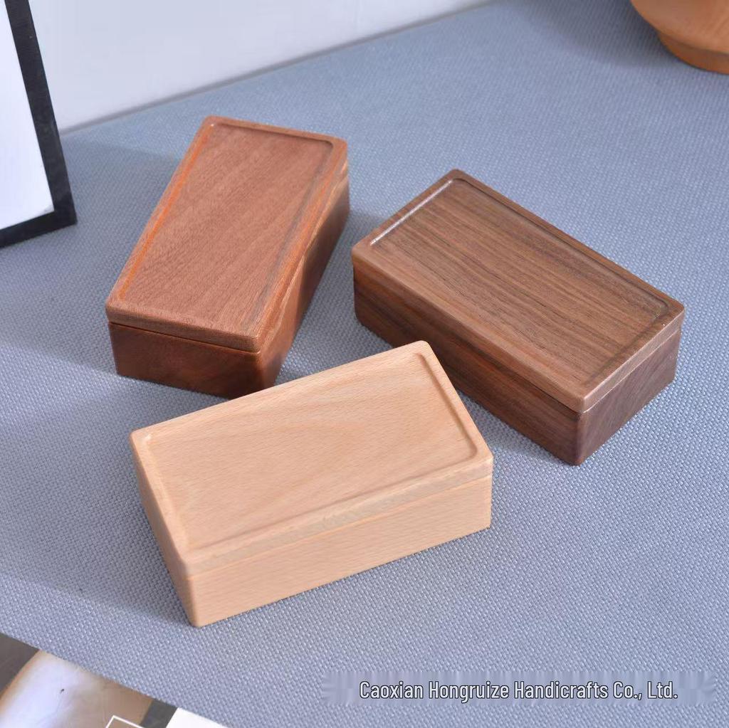 Wooden Magnetic Jewelry Box: Portable Ornamental Necklace & Ring Storage