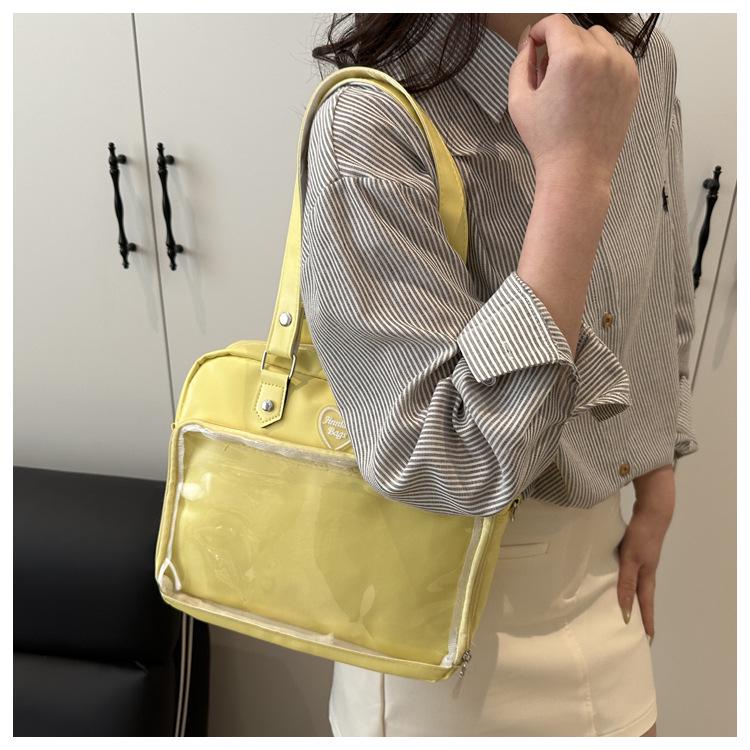 Soft Girl Transparent Ita Bag - Japanese Academy Style Crossbody with Pin Board for Dolls