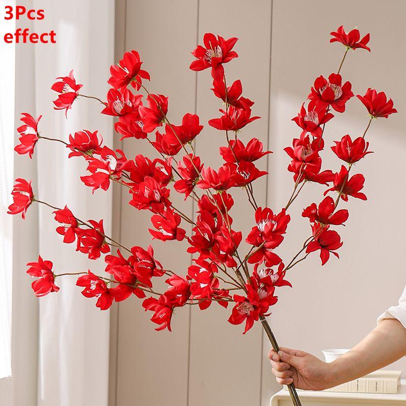 1/3Pcs Sakura Artificial Flowers Bouquet 110CM Fake Flowers Garden Party Wedding Marriage Decoration Home Decor Vase Ornaments