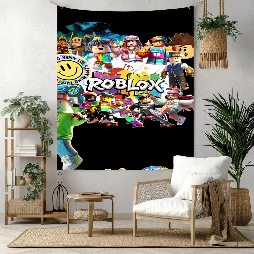 Roblox Wall Decor Tapestry Art For Pet Memorial Birthdaywedding Party Backdrop Family Gift