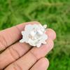 925 Silver Natural African Amethyst Multi Stone Flower Adjustable Ring