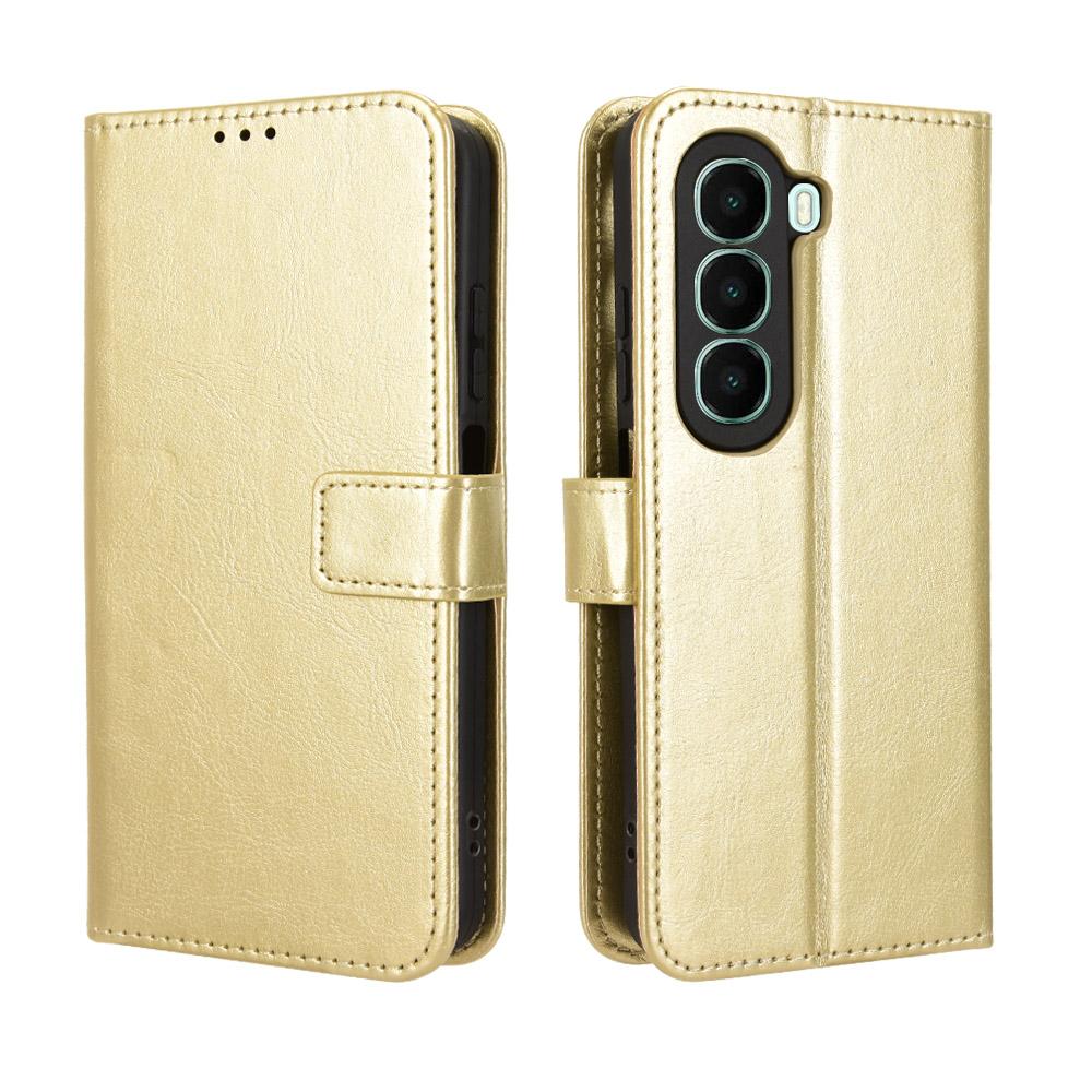 

Флип-чехол для itel A95 Кожаный чехол [Флип Винтажная Кожа] Кошелек Противоударный Прочный Ретро Чехол для Телефона for Itel A95 золотой