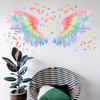 Wall Sticker Vibrant Color Angel Wings Wall Art Decal Creative Removable Sticker for Home Decoration